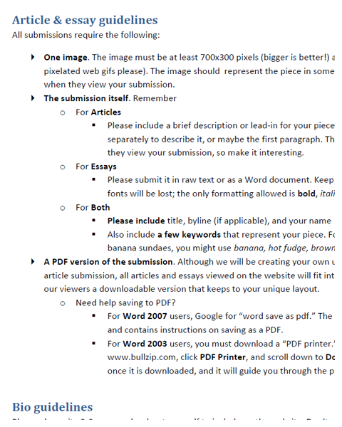 Writer's Workshop Guidelines